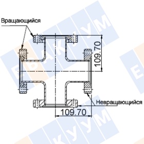����� � �������� CF100 (CF6") ������ 219,4 ��, ����������� ����� 304L