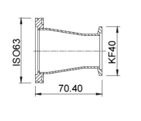    ISO63  KF40 (NW40),   SS304L, 