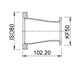    ISO80  KF50 (NW50),   304L