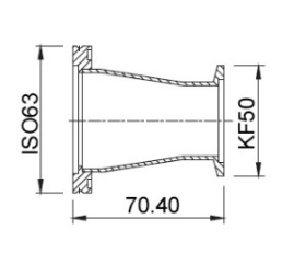    ISO63  KF50,   SS304L, 