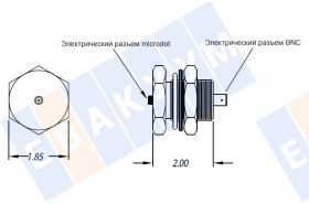 A247 ��������� ������������� ���� Microdot - BNC, ������ Baseplate 32 ��