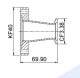 ������� ���������� � KF40 (NW40) �� CF50 (CF3,38"), ����������� ����� 304L