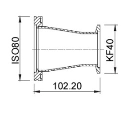    ISO80  KF40 (NW40),   SS304L, 