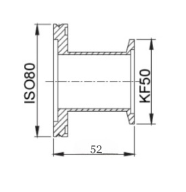    ISO80  KF50 (NW50),   SS304L, 