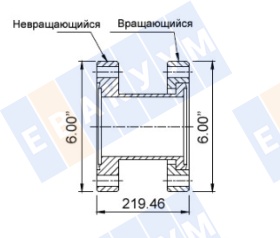 �������� � �������� (�������) CF100 (CF6") ������ 219,46 ��, ����������� ����� 304L