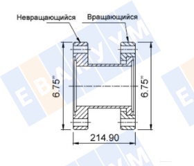 �������� � �������� (�������) CF130 (CF6,75") ������ 214,9 ��, ����������� ����� 304L