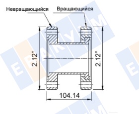 �������� � �������� (�������) CF25 (CF2,12") ������ 104,14 ��, ����������� ����� 304L