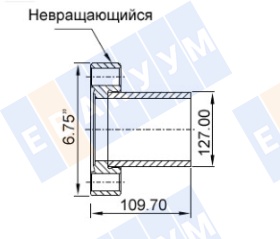 �������� � ������� (�����������) CF130 (CF6.75"), ����� ��������� 5 ������, ����� 109,7 ��, ����������� ����� 304L